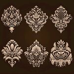 复古华丽花纹装饰图案