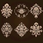 复古华丽花纹装饰图案