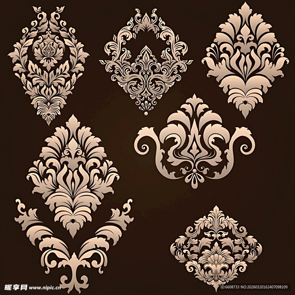 复古华丽欧式花纹图案