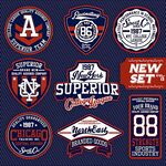 多样复古风品牌徽章集合