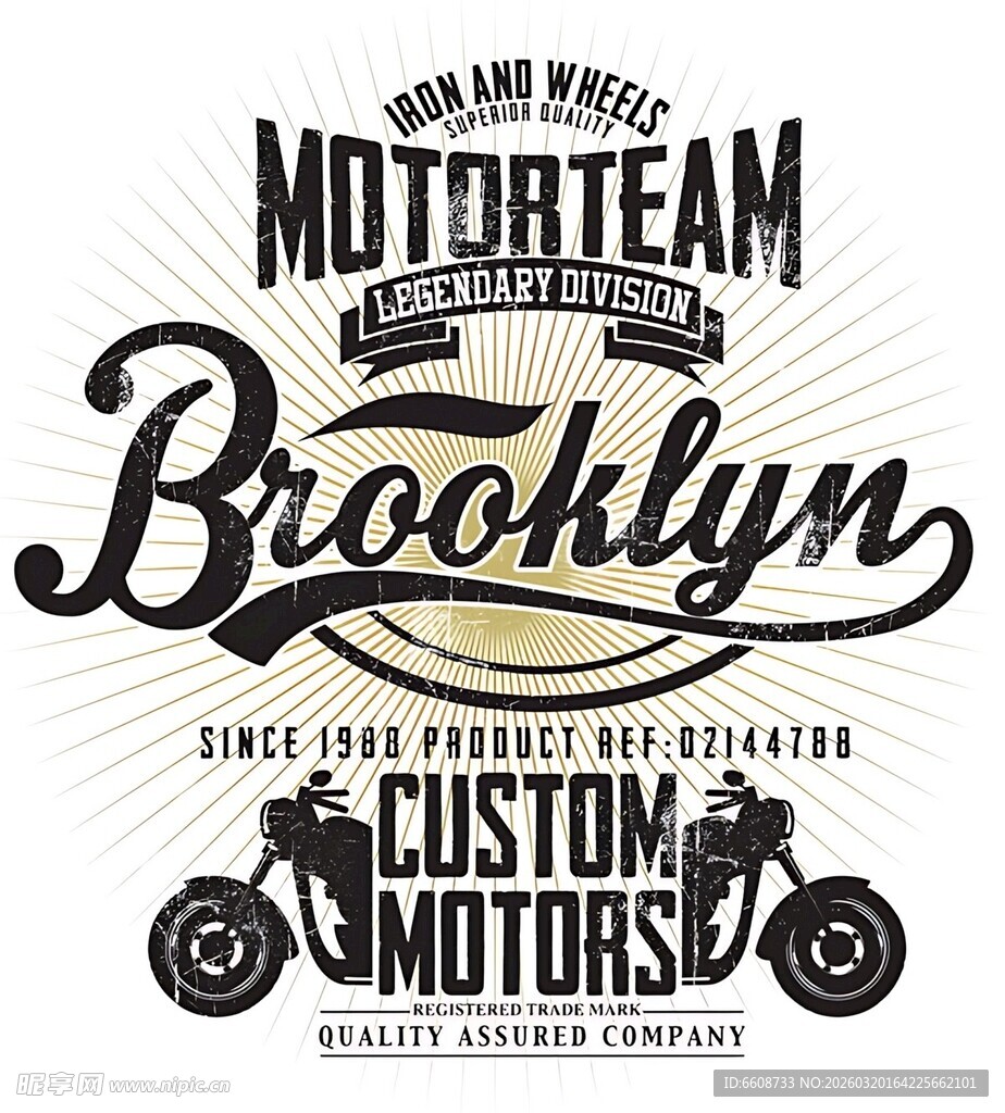 布鲁克林摩托车队定制标志