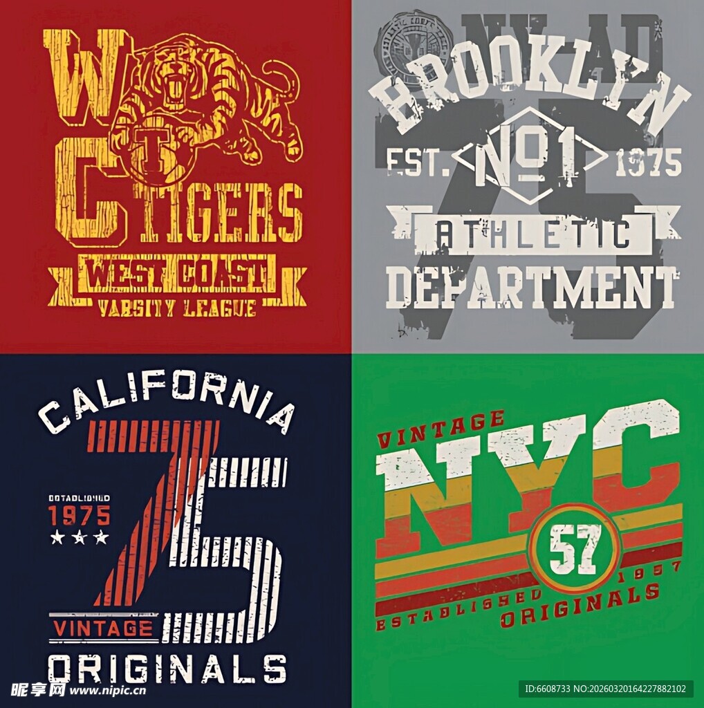 复古风运动主题图案设计