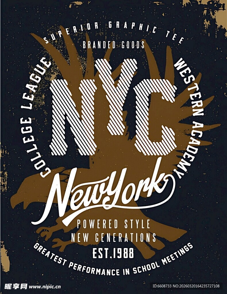 纽约城市风格印花图案