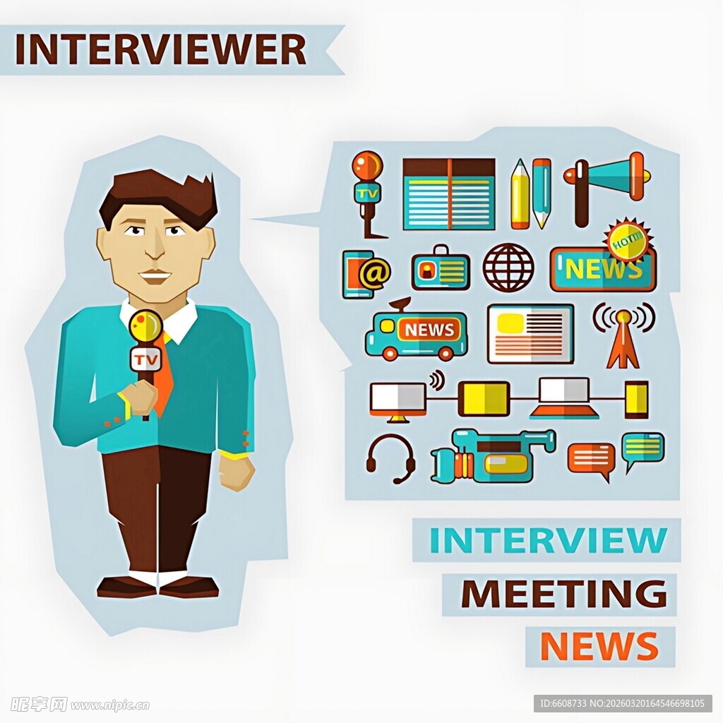 面试官与面试会议相关图标