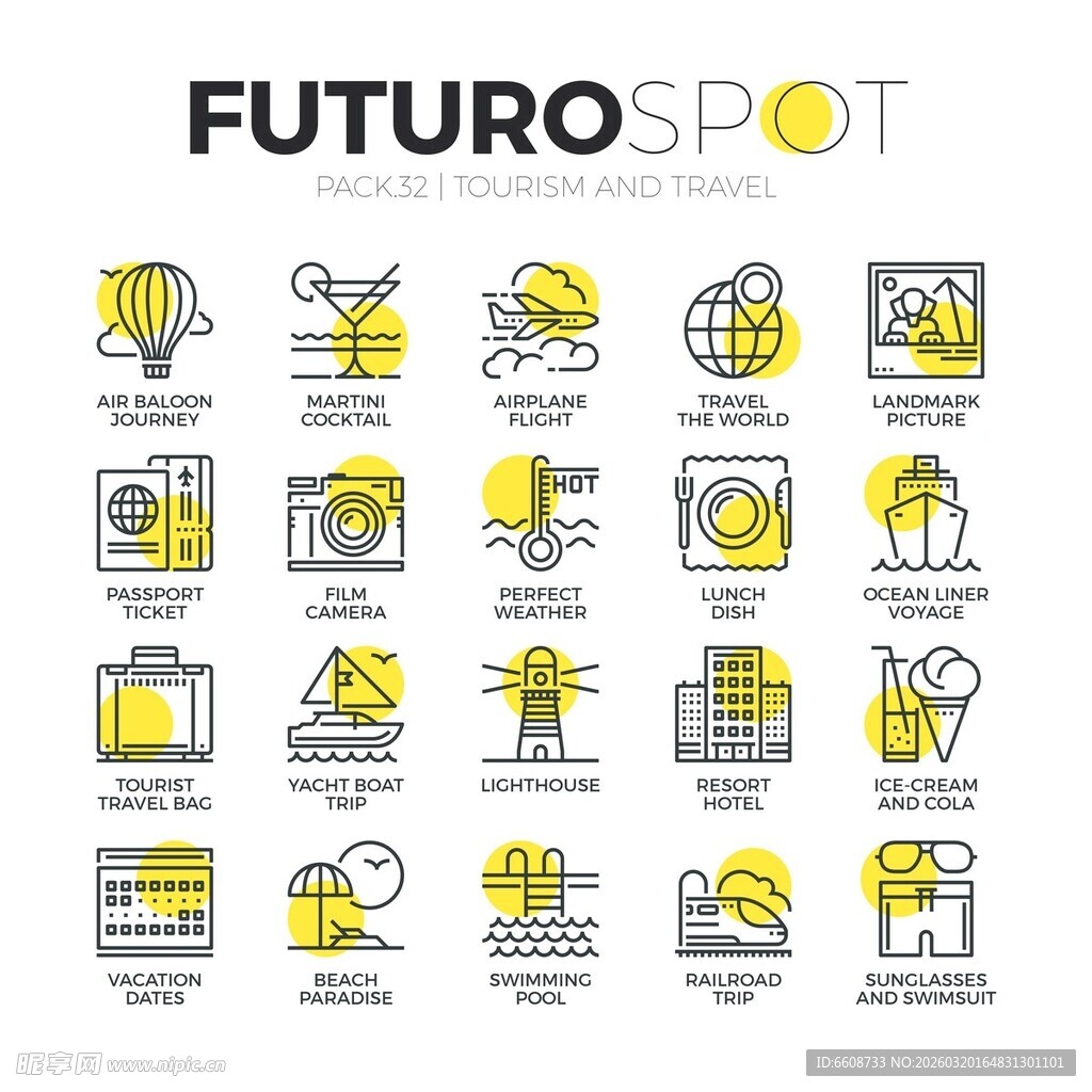 未来工作场景图标集