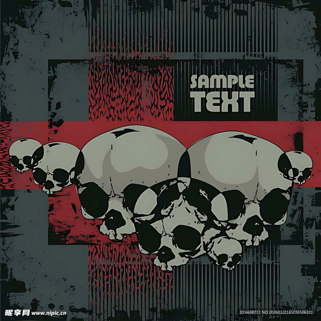骷髅图案背景设计
