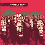 恐怖骷髅人群插画