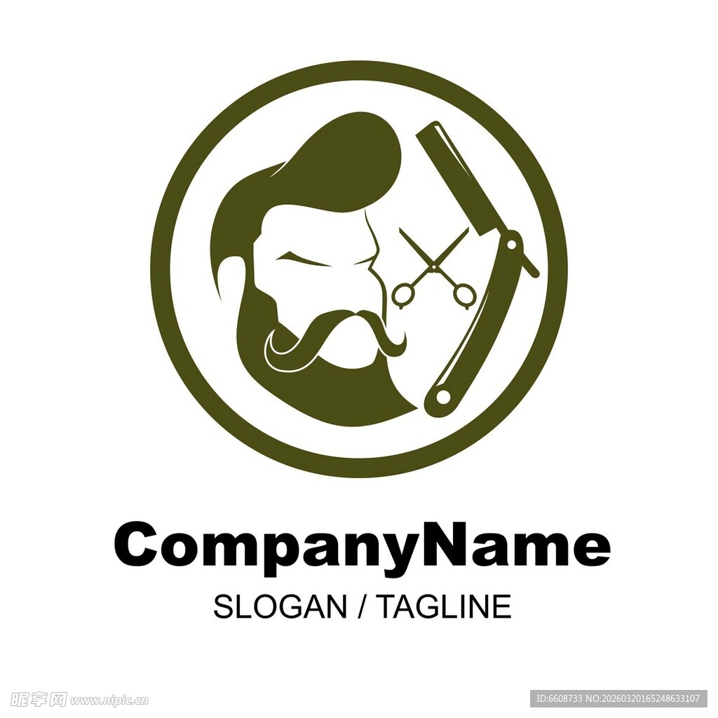 复古理发标志