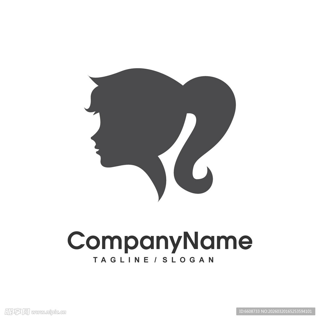 女性头像简约公司标志