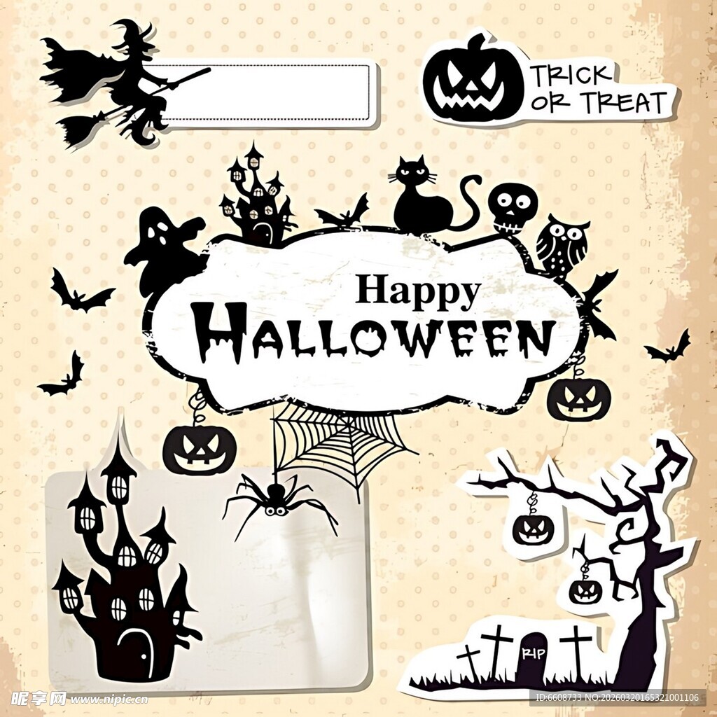 万圣节主题装饰元素