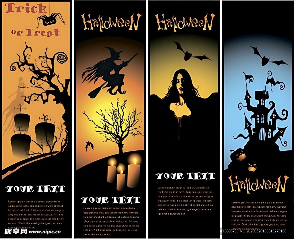 万圣节主题横幅设计素材