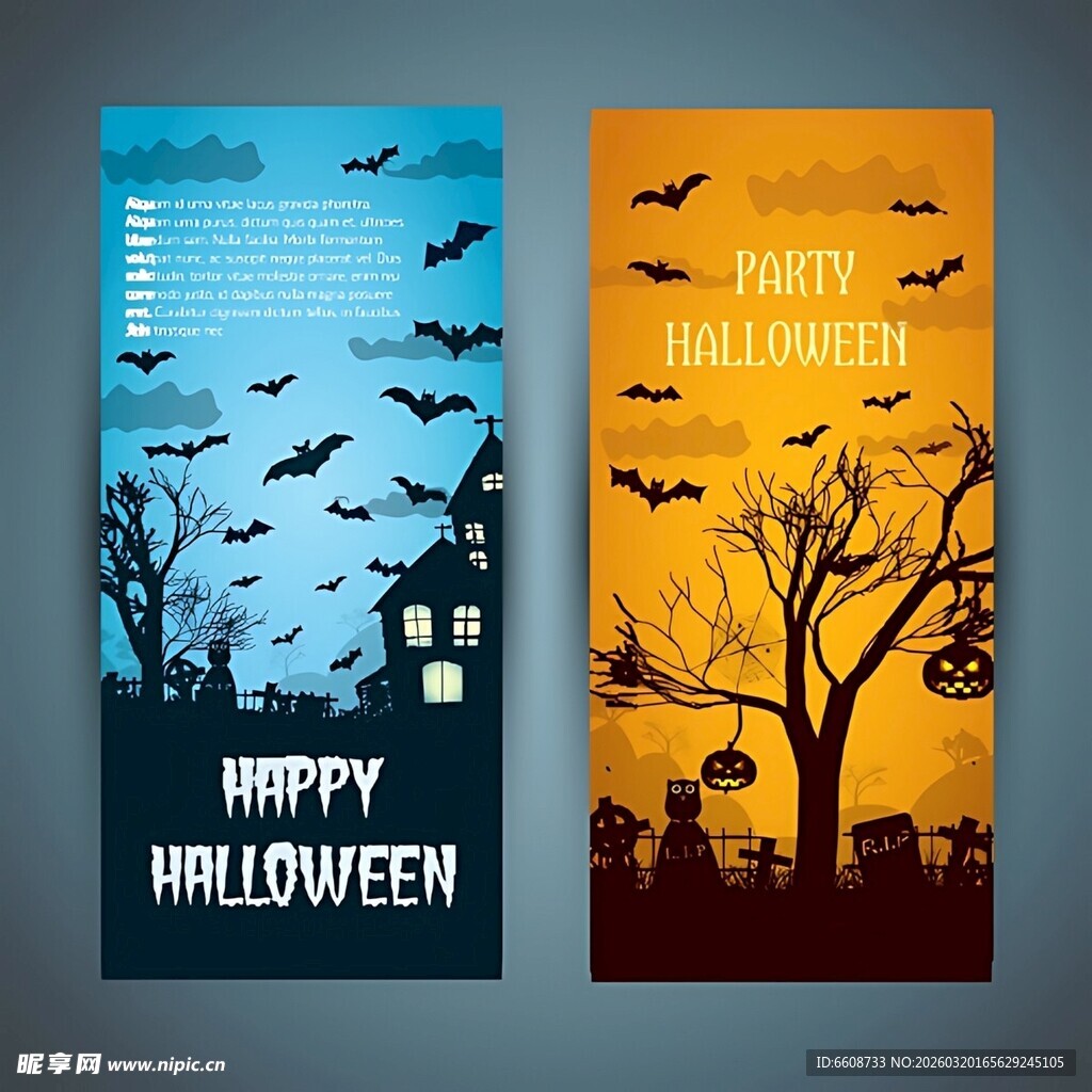 万圣节贺卡设计模板