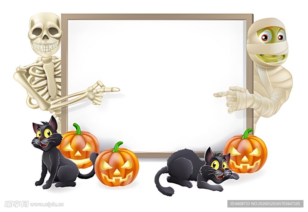 万圣节主题装饰框架