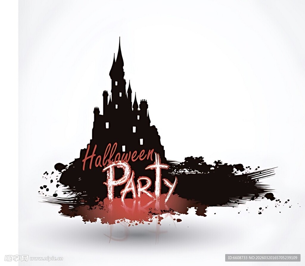 梦幻城堡艺术插画