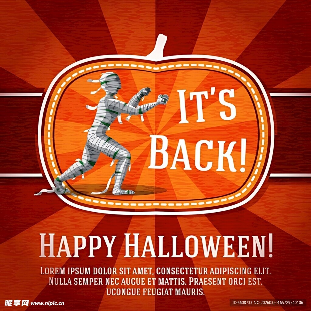 万圣节主题复古风装饰海报