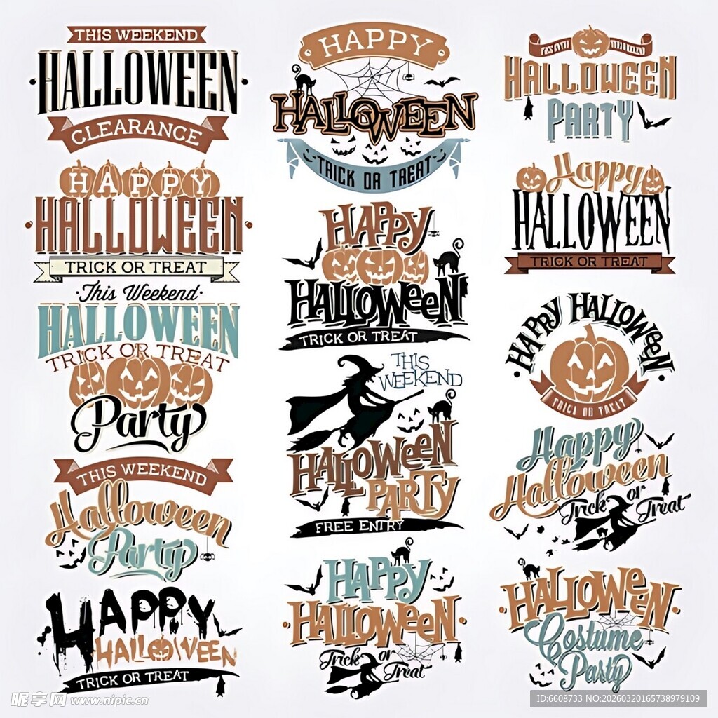万圣节字体设计集合