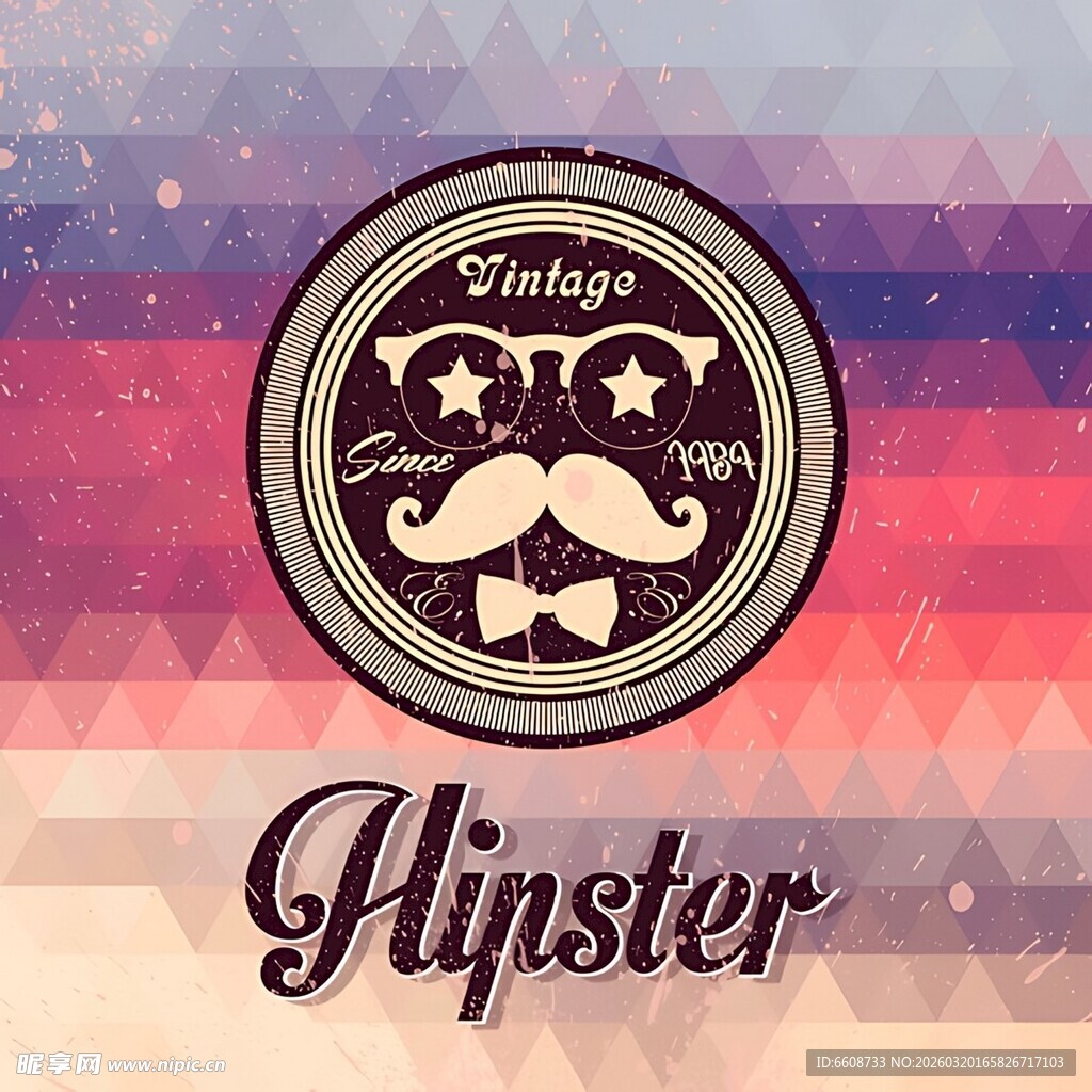 复古风潮人标志图案