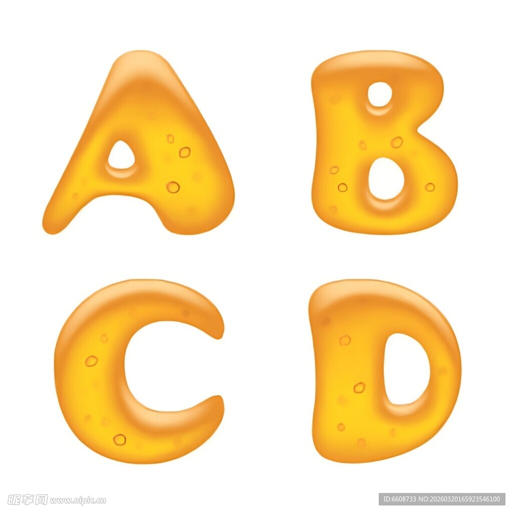 卡通风格字母ABC D