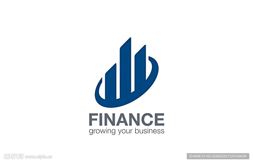 金融主题简约标志设计