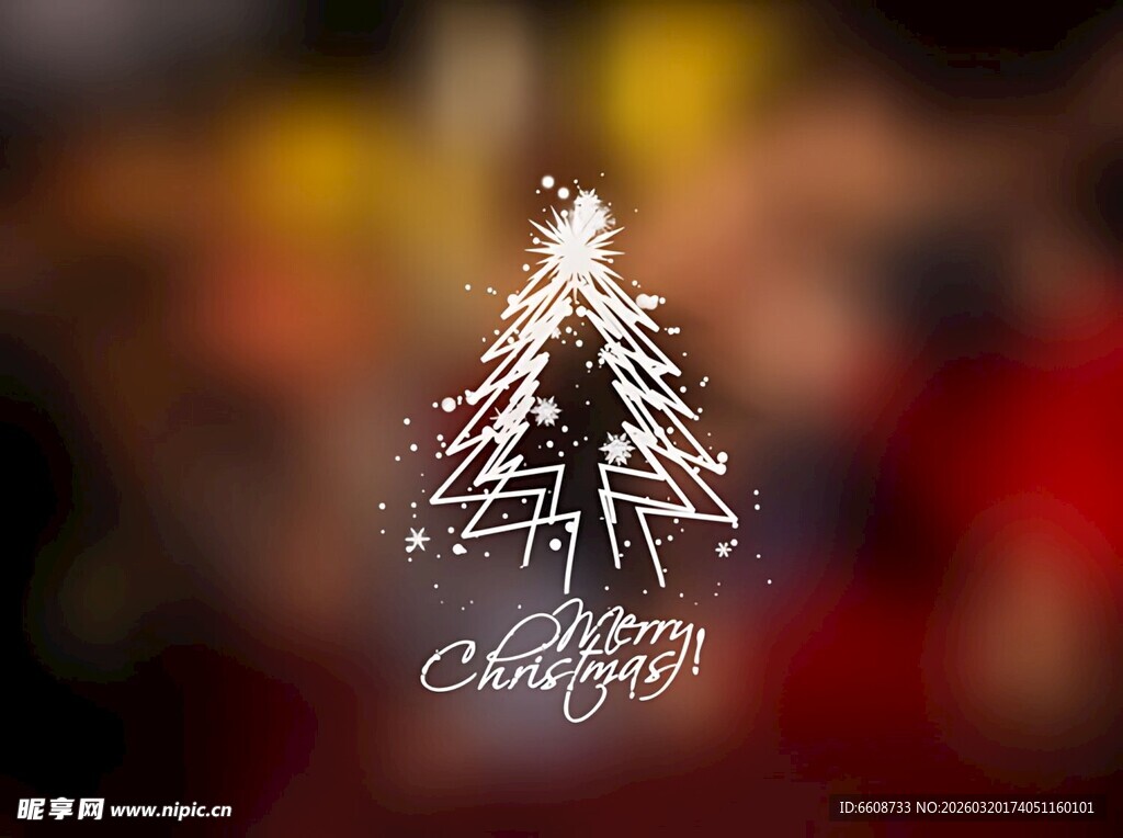 简约圣诞树图案设计