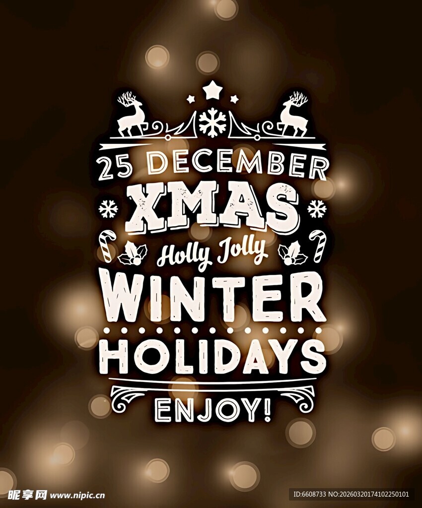 圣诞冬季假期主题装饰图案