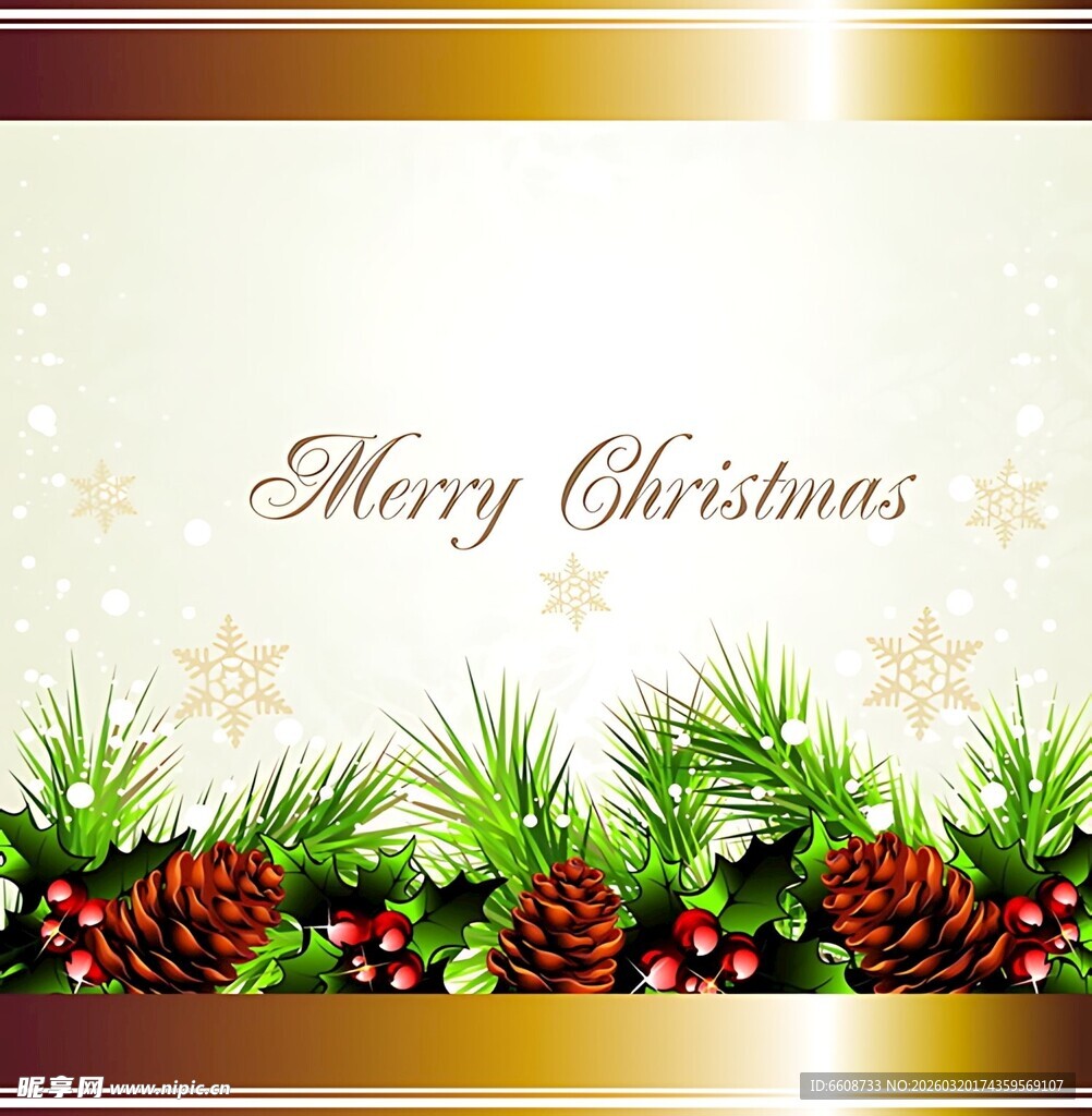 圣诞节日装饰背景图