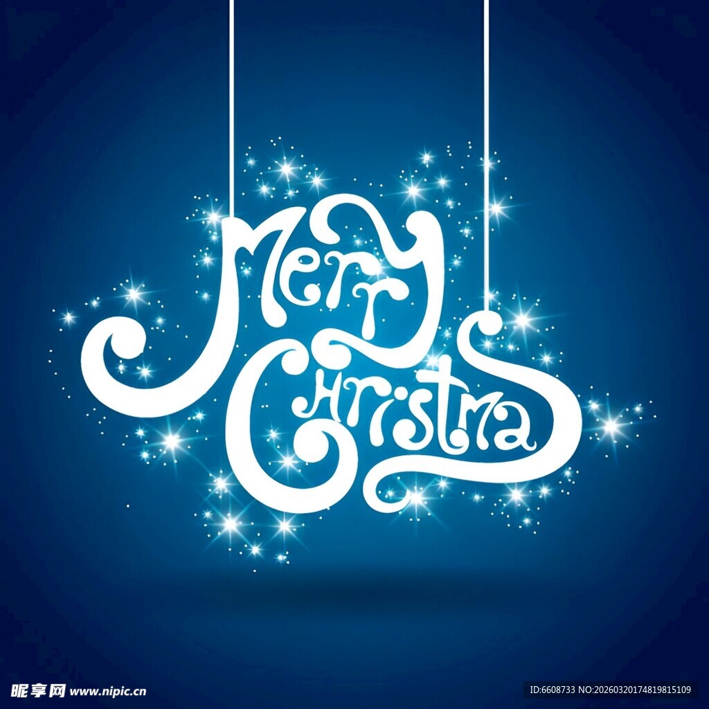 圣诞快乐装饰悬挂图