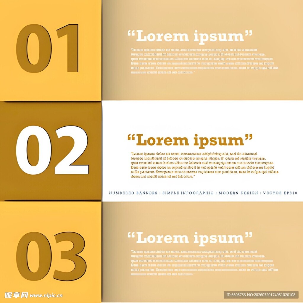 编号内容板块展示