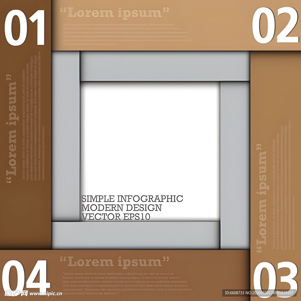 方形框架装饰图案模板