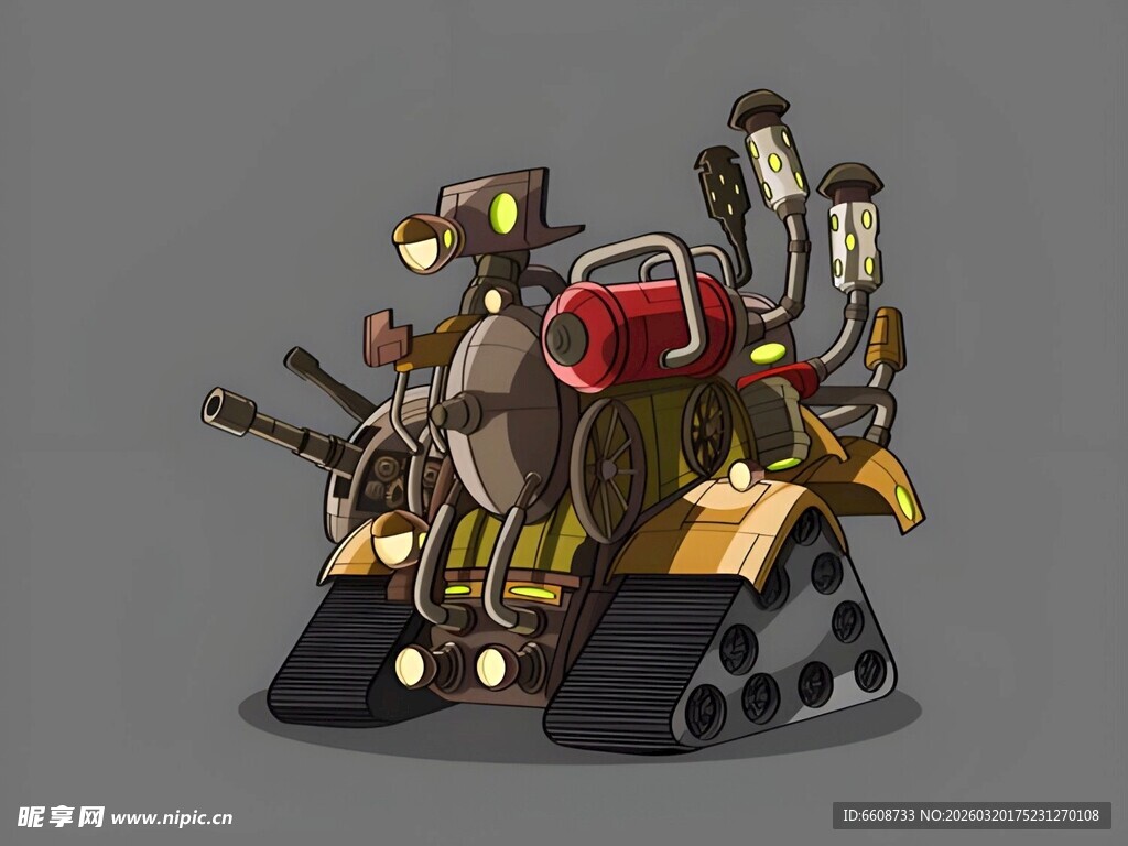 机械风创意战斗载具模型