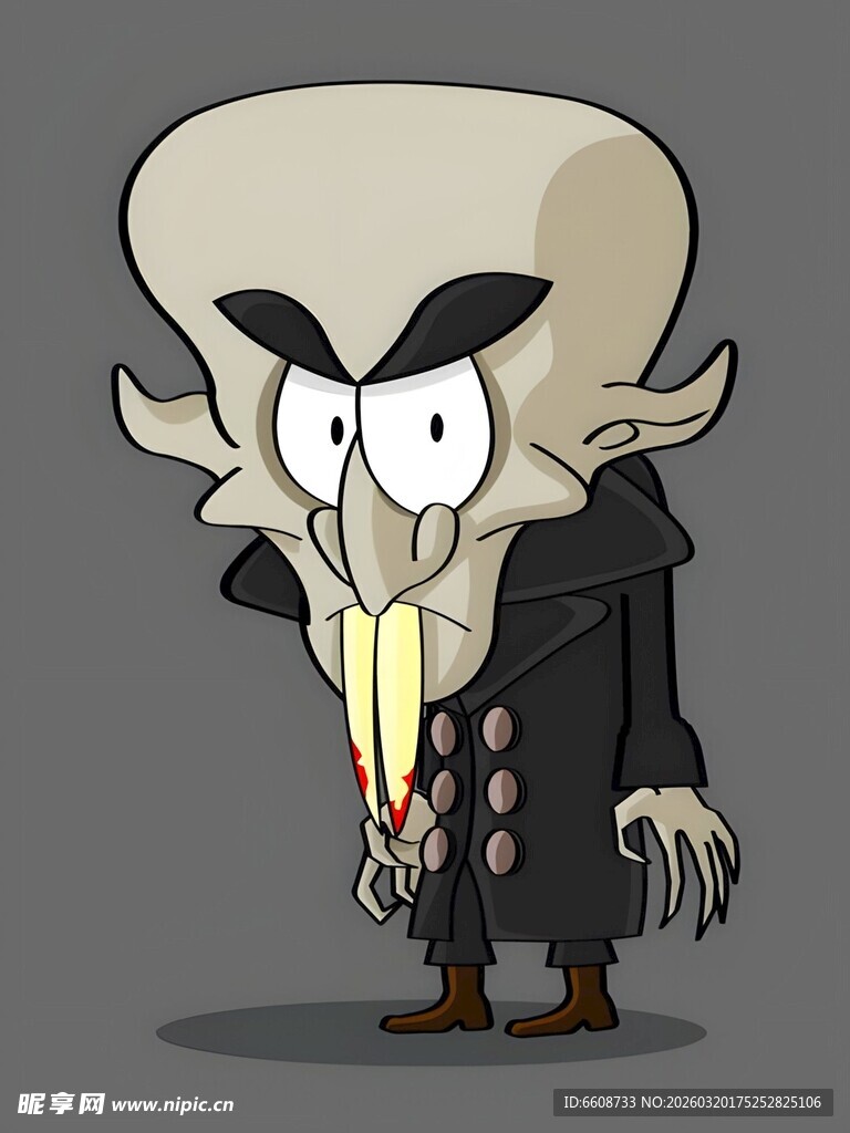 邪恶吸血鬼卡通形象