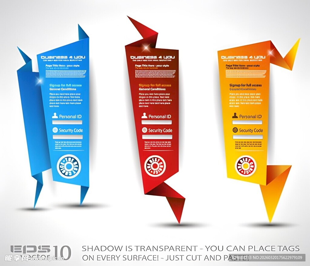 多彩折纸风格信息图表