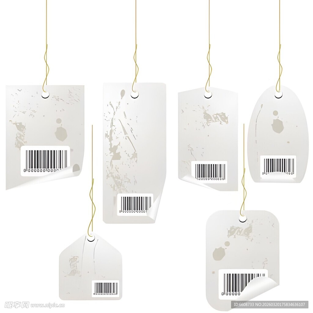 简约白色吊牌标签展示