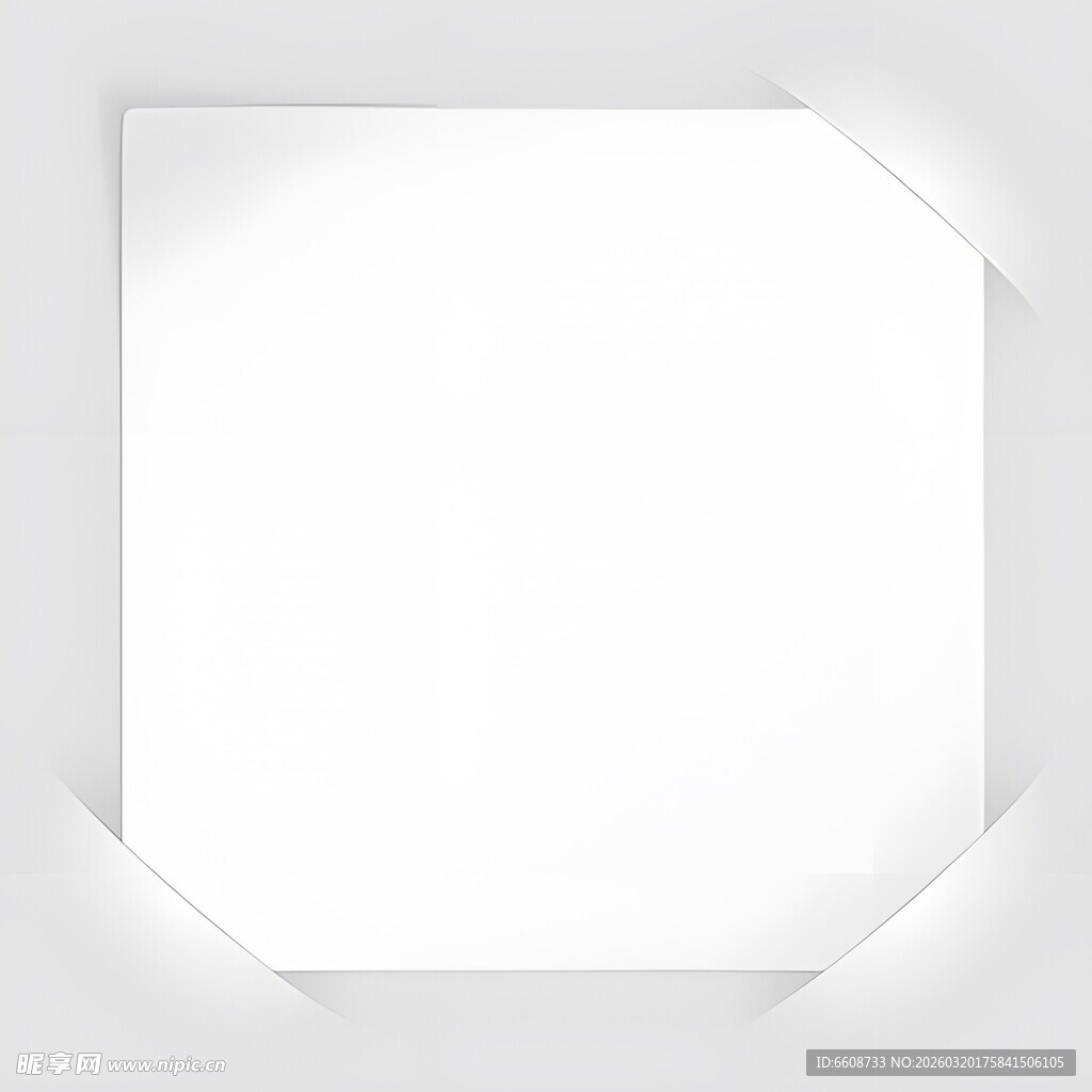 白色立体边框空白背景图
