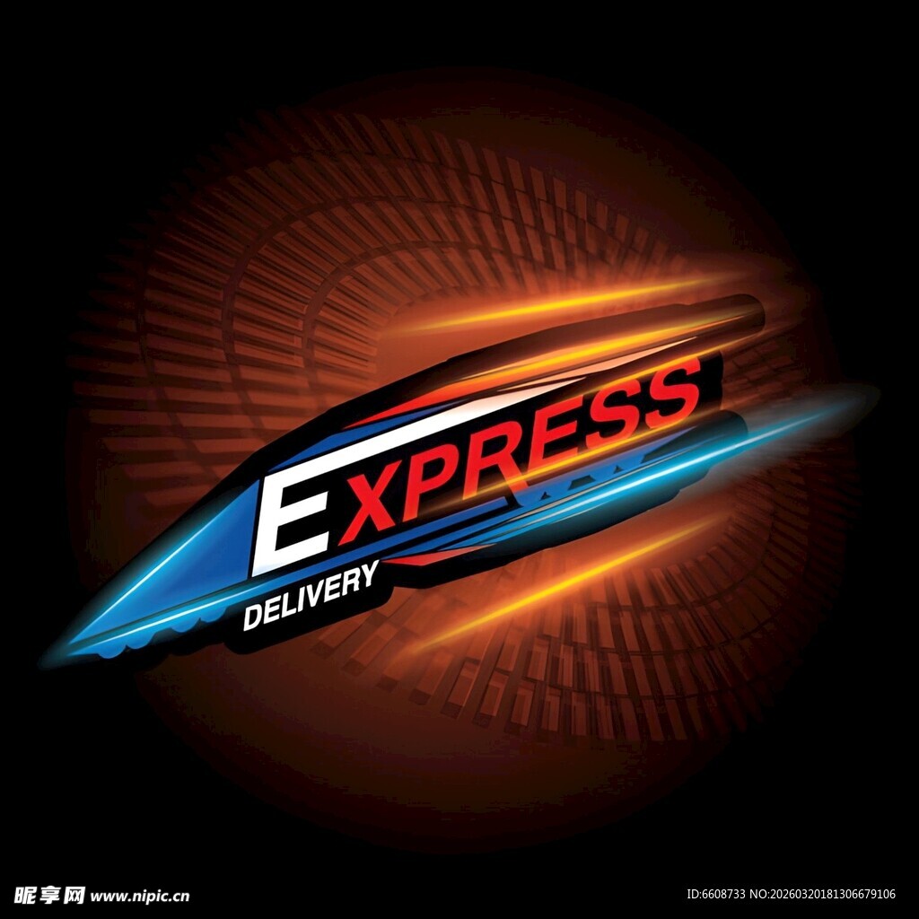 快递品牌EXPRESS标志展示