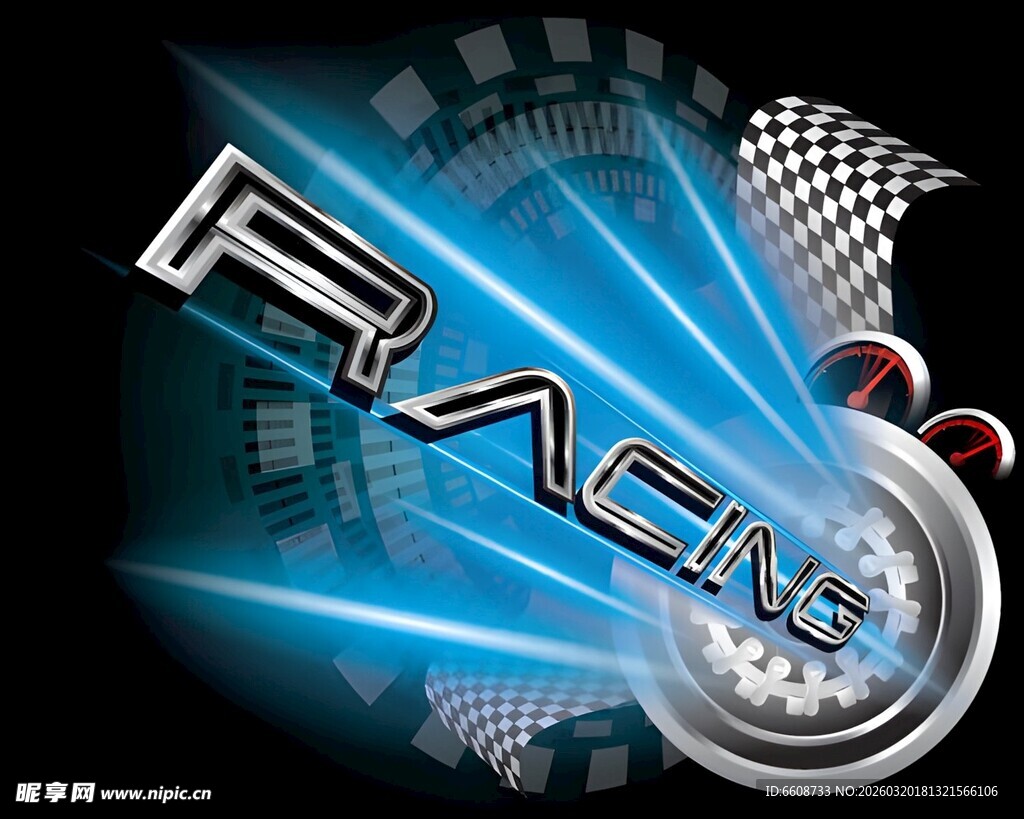 炫酷赛车主题图标设计