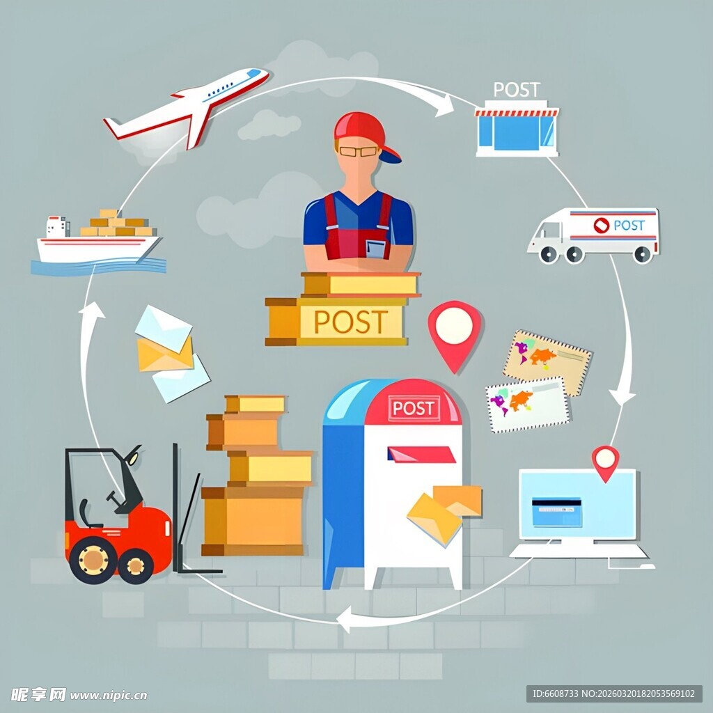 快递员的高效物流服务场景