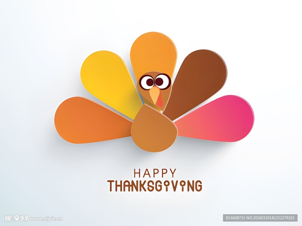 感恩节火鸡贺卡图案