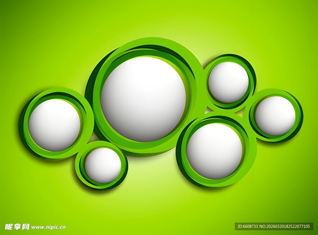 绿色圆形矢量背景图案