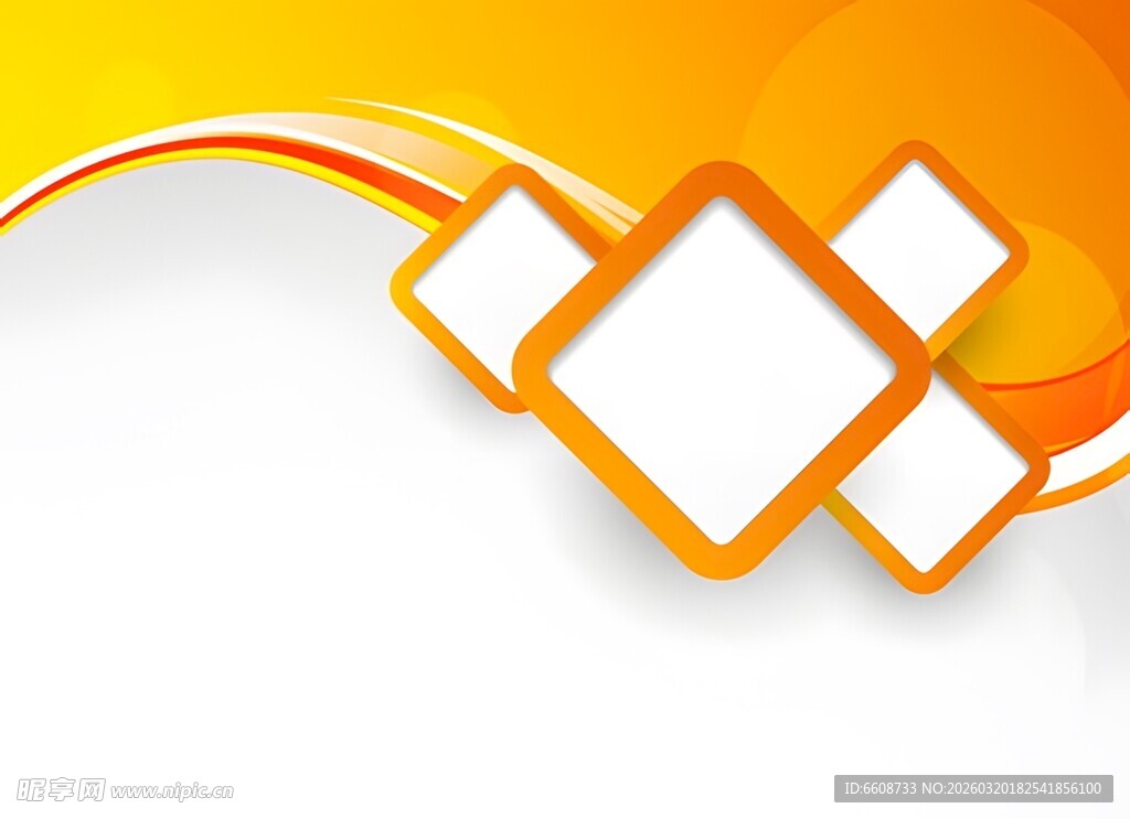 橙色动感几何图形背景