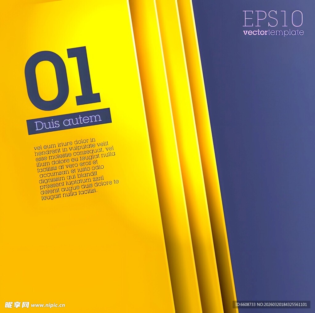 黄色渐变数字01背景图