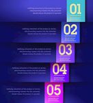 彩色数字阶梯式信息图表