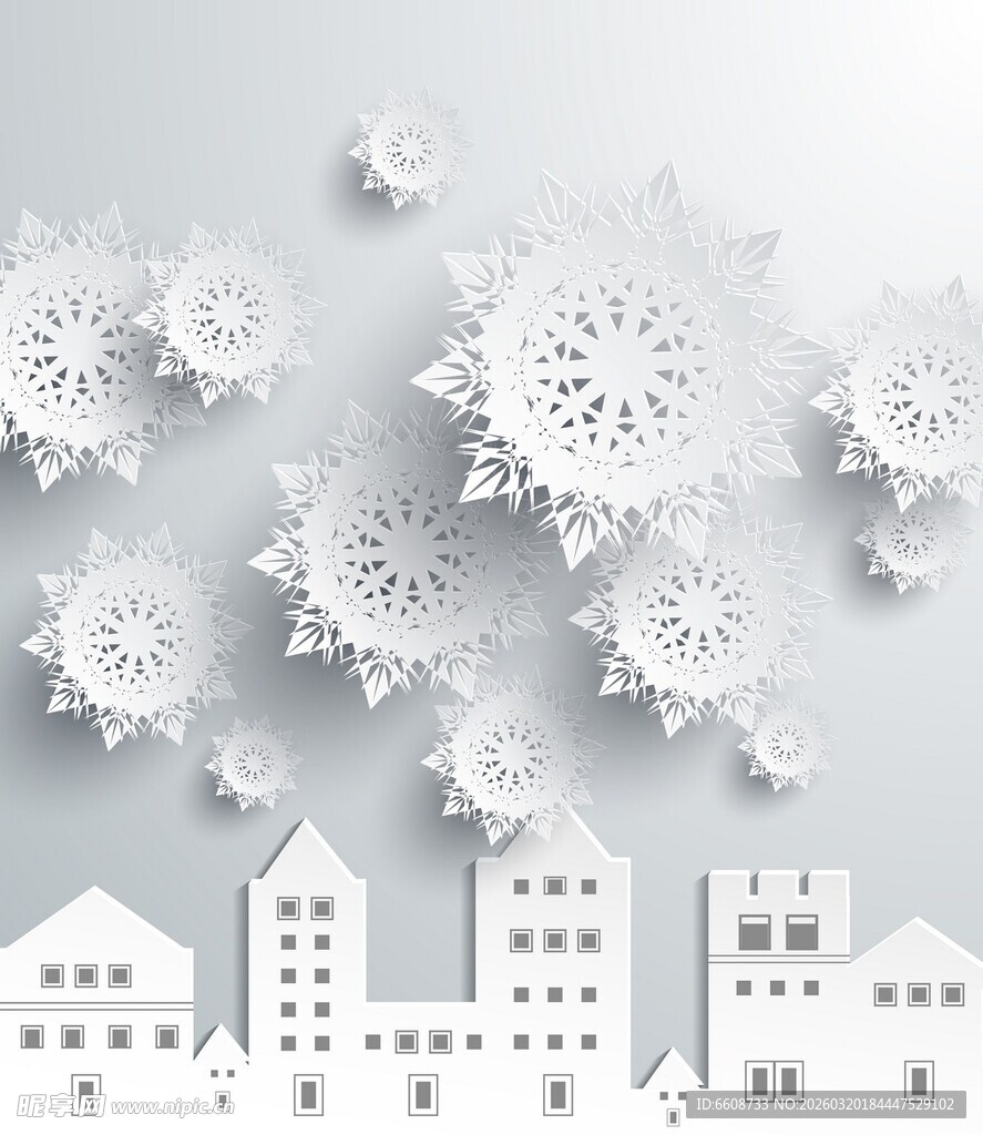 纸艺雪花装点城市景观