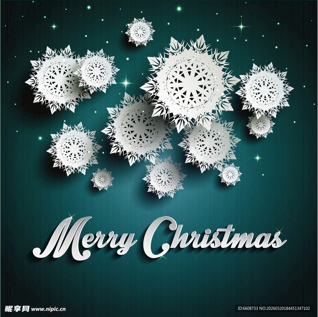 圣诞雪花背景节日祝福