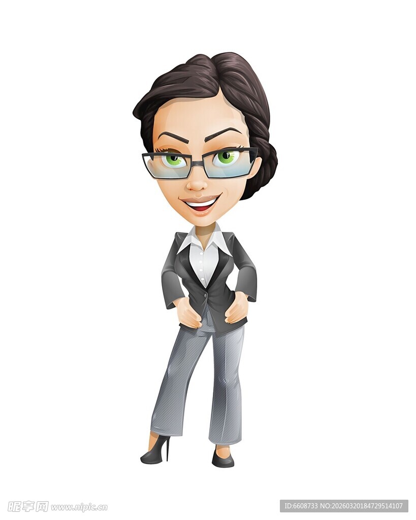 职业女性卡通形象