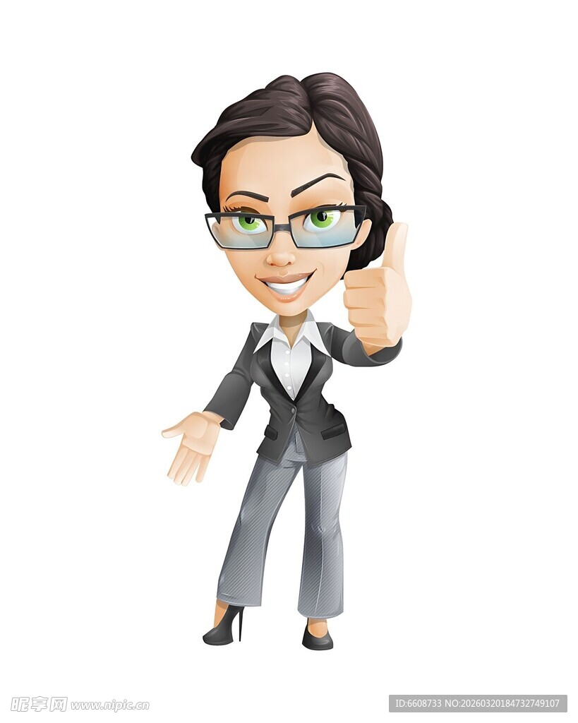 商务女性打电话形象