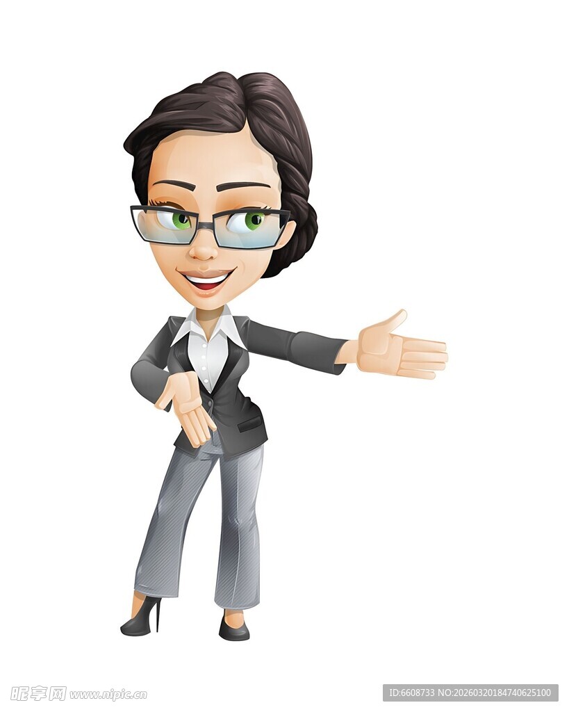 商务女士热情指引