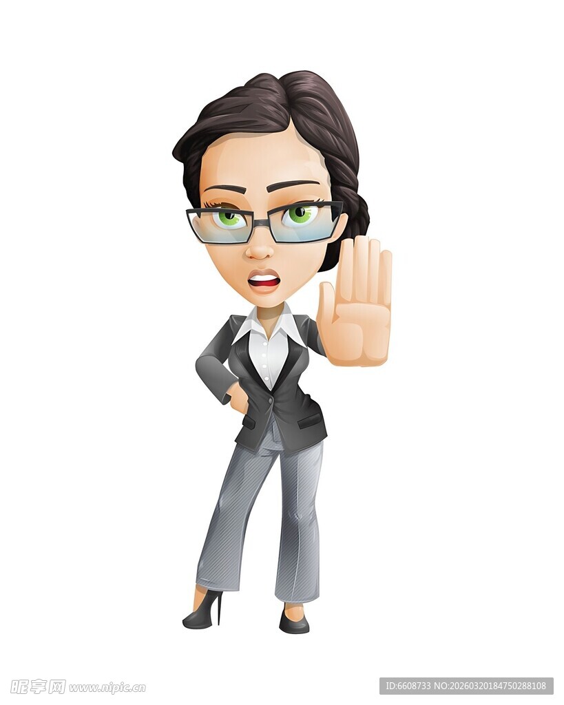 商务女性做停止手势