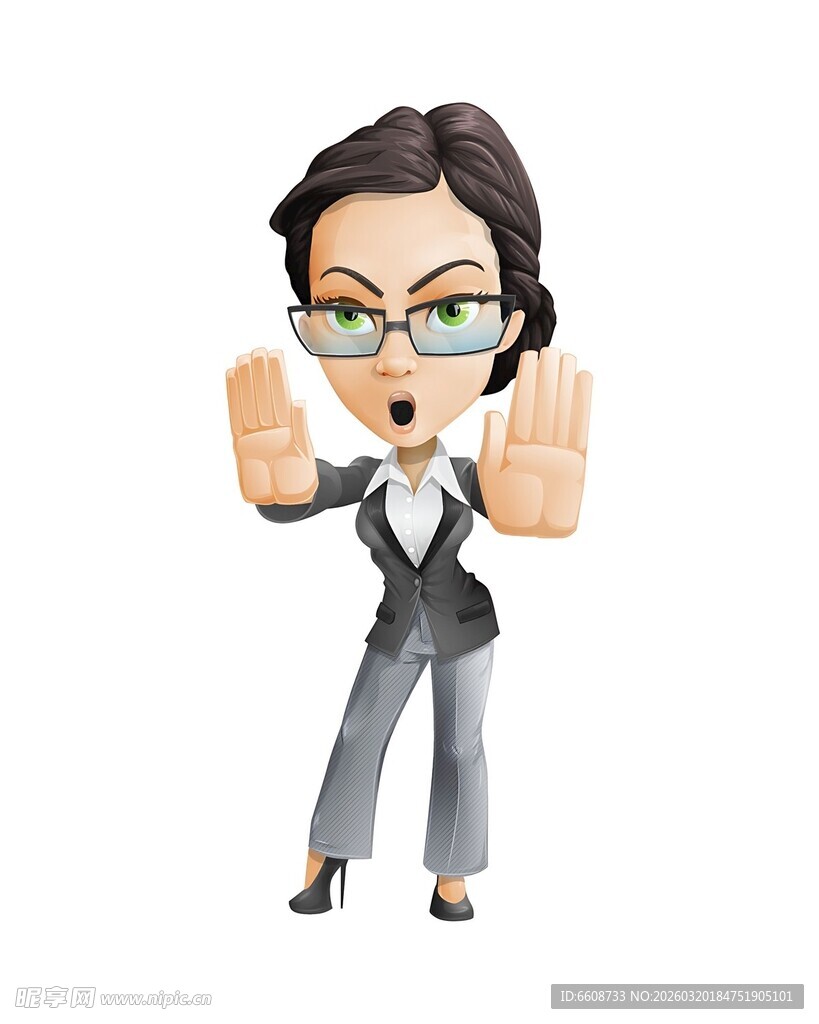 商务女性做停止手势