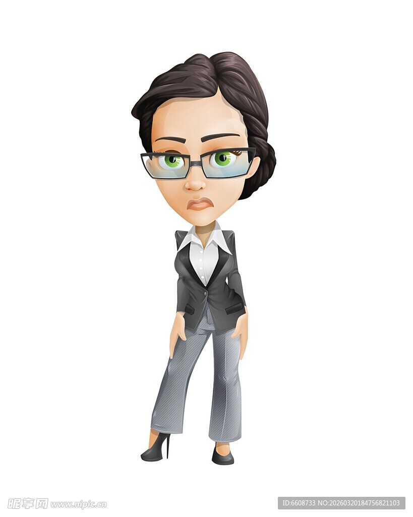 职业女性卡通形象